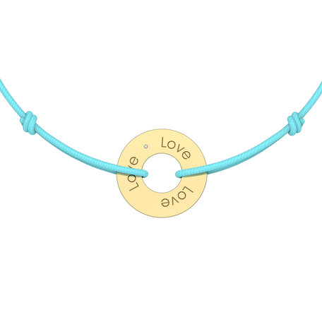Diamantový náramok so šnúrkou Love Circle