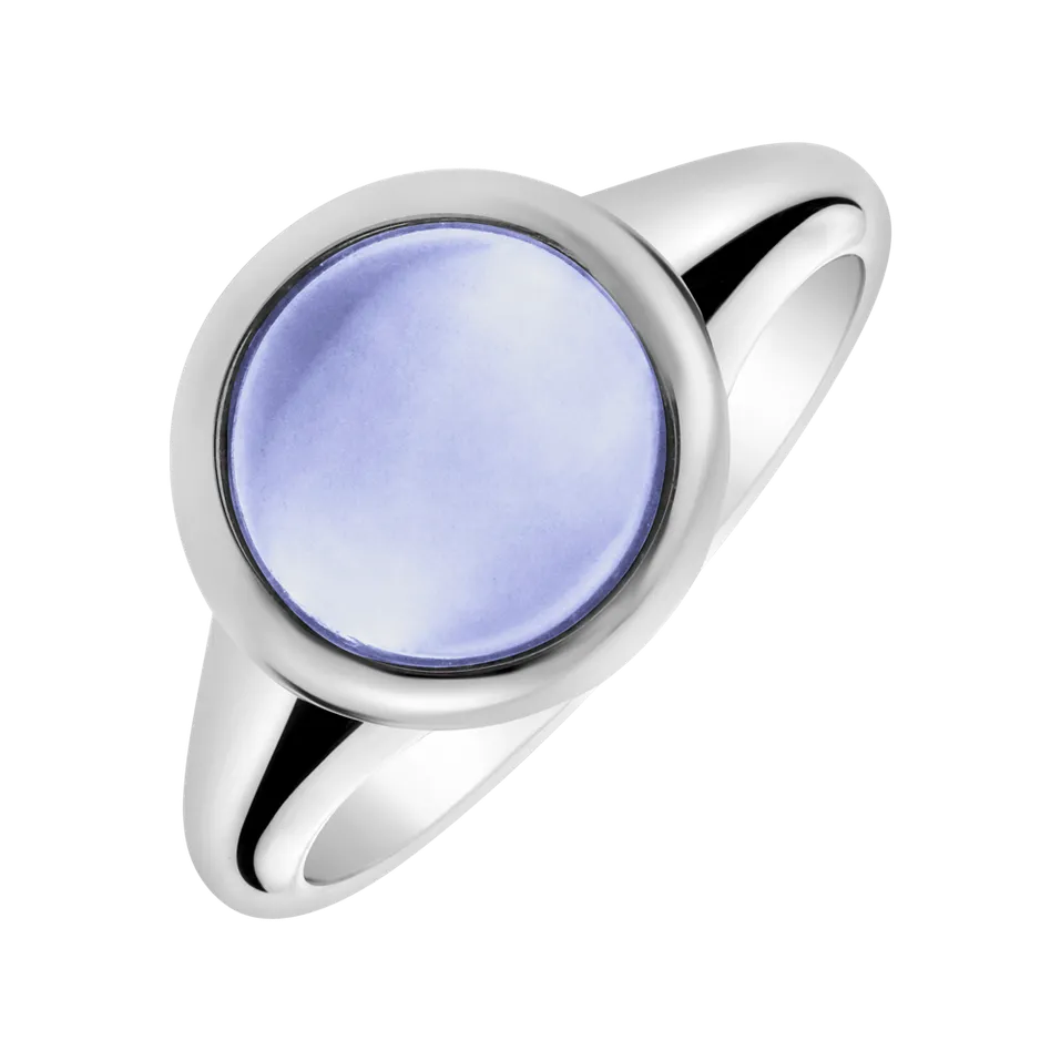 Prsteň s chalcedónom blue Bonbon
