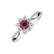 Prsteň s rubínom a diamantmi Starlet Blossom2