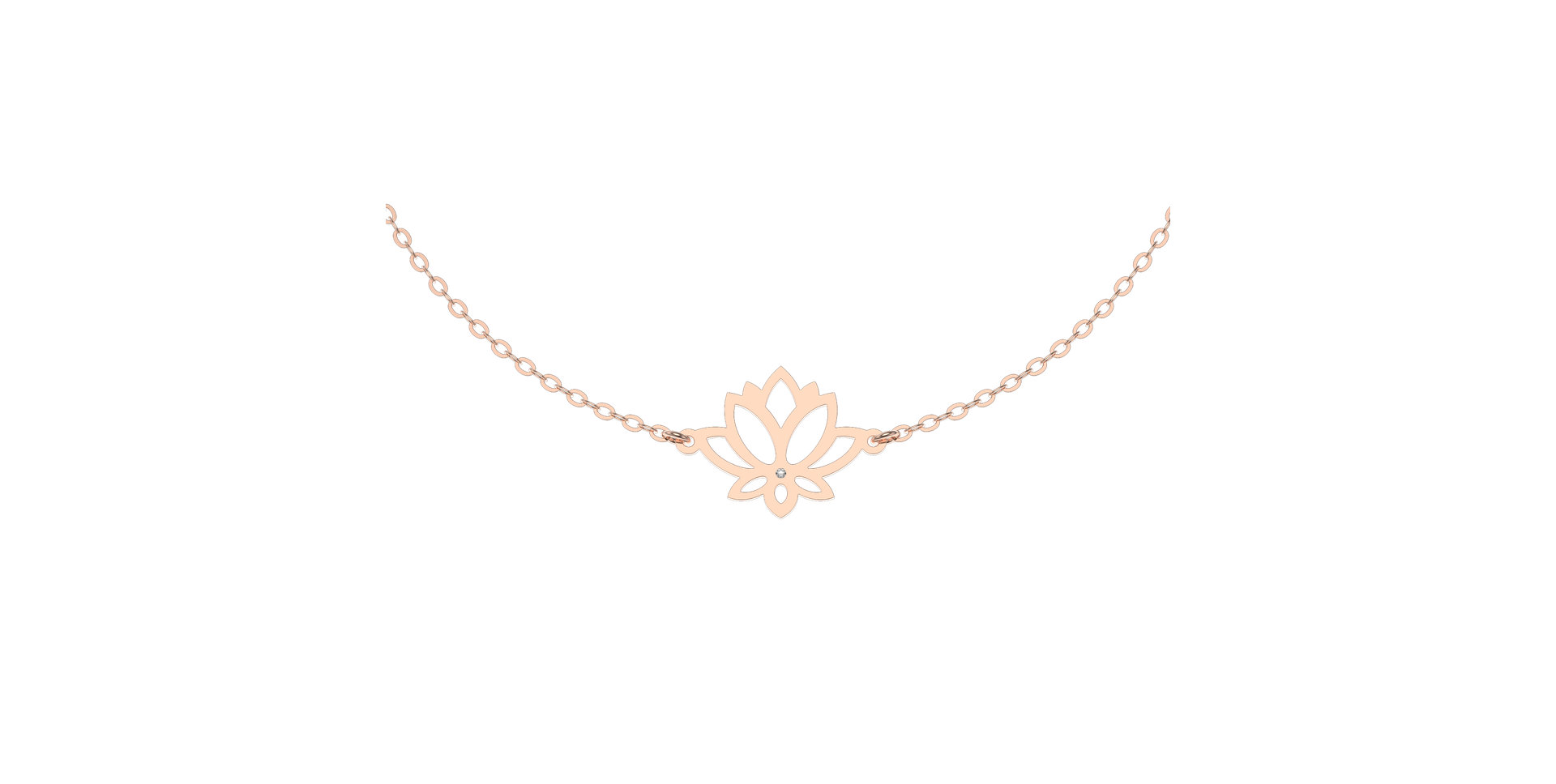 Náramok s diamantom Lotus