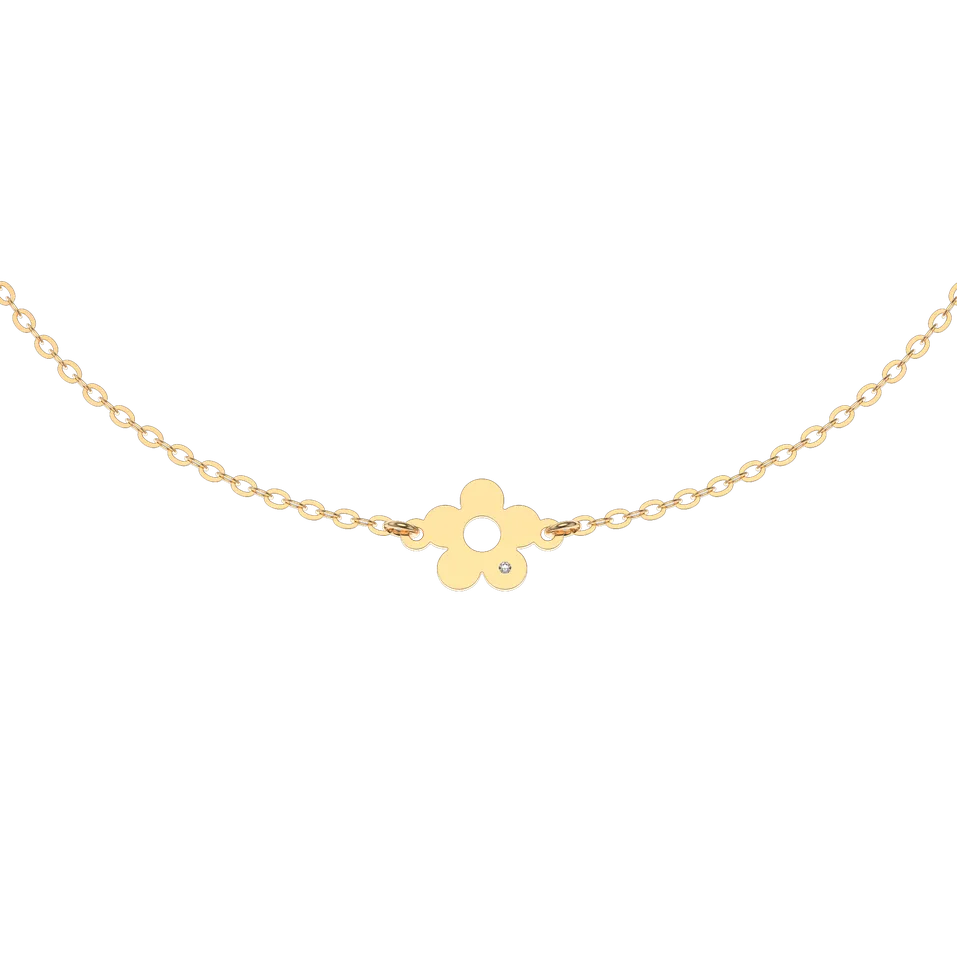 Náramok s diamantom Diamond Flower