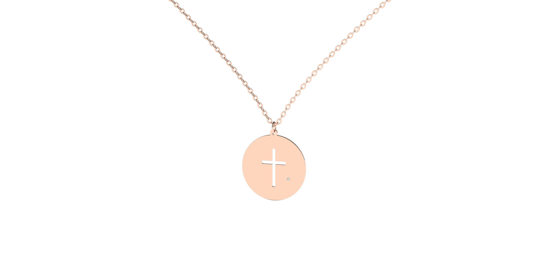 Náhrdelník s diamantom Cross