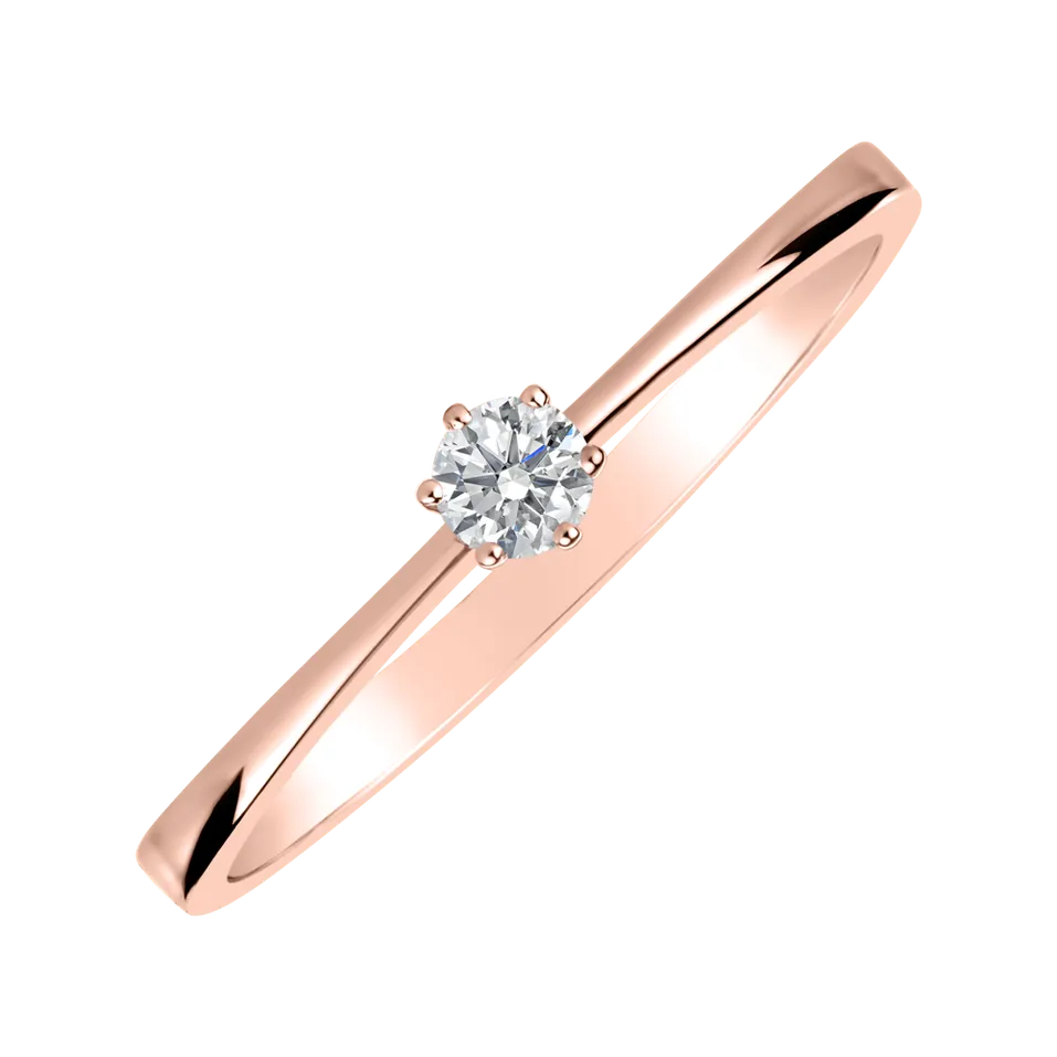 Prsteň s diamantom Made with Love