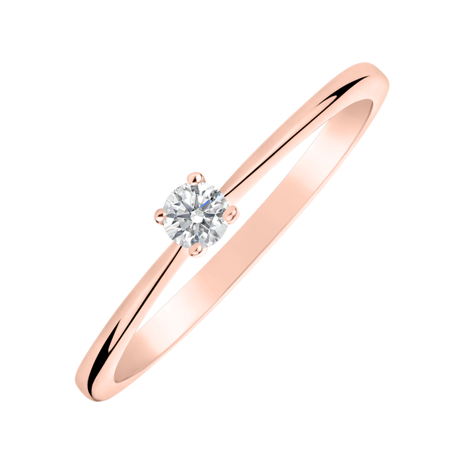 Prsteň s diamantom Romantic Proposal