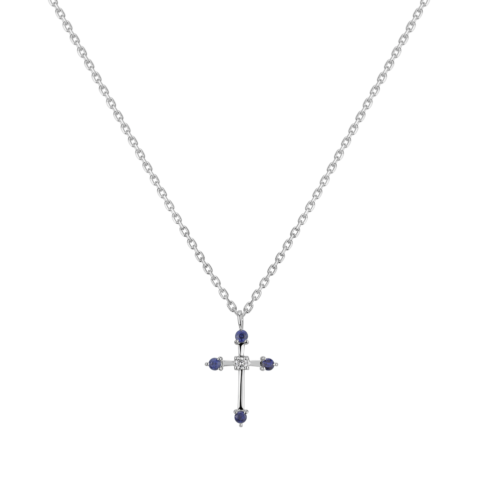 Náhrdelník s diamantom a zafírmi Secret Glory