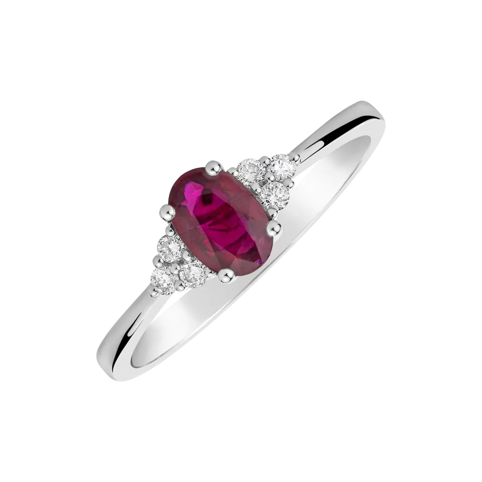 Prsteň s rubínom a diamantmi Seduction Gem