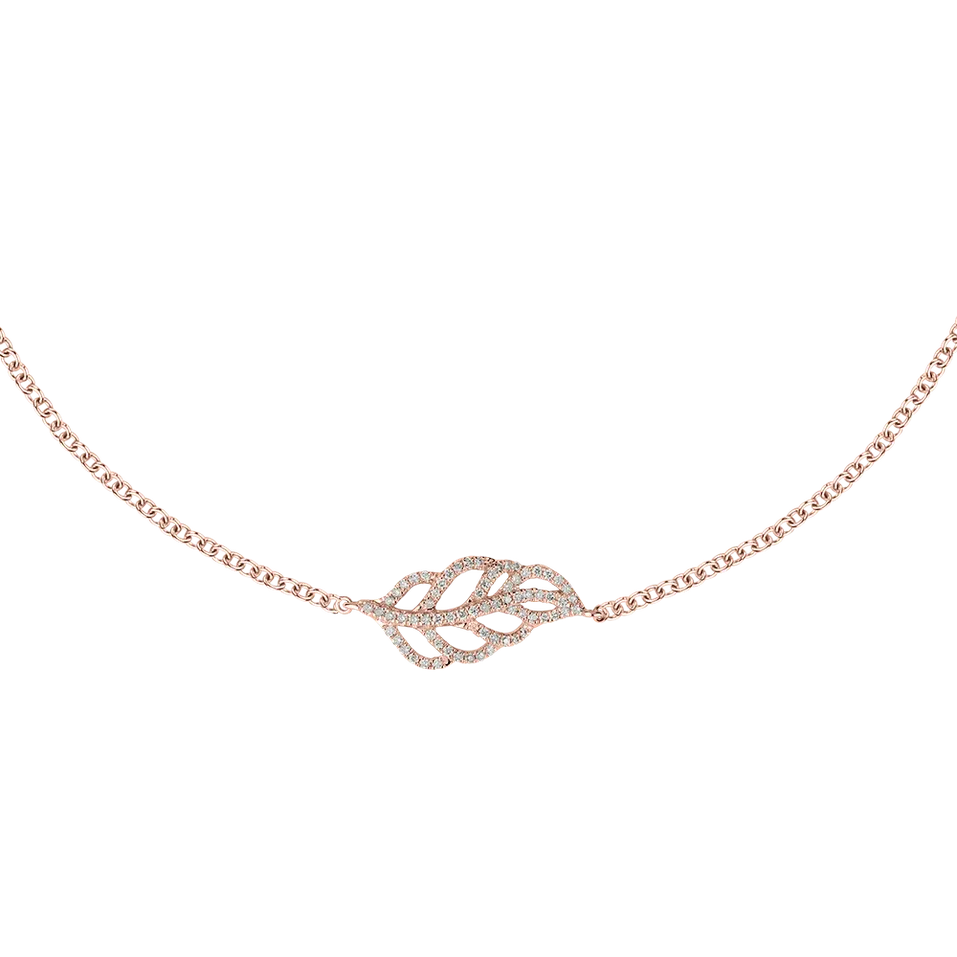 Náramok s diamantmi Diamond Leaf