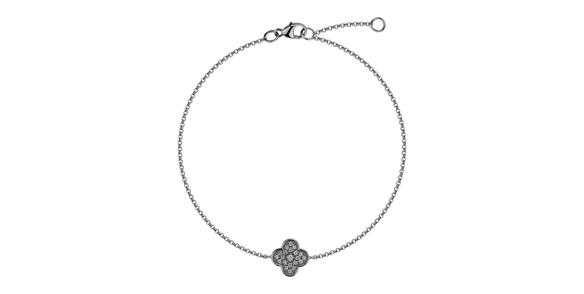 Náramok s diamantmi Shiny Clover