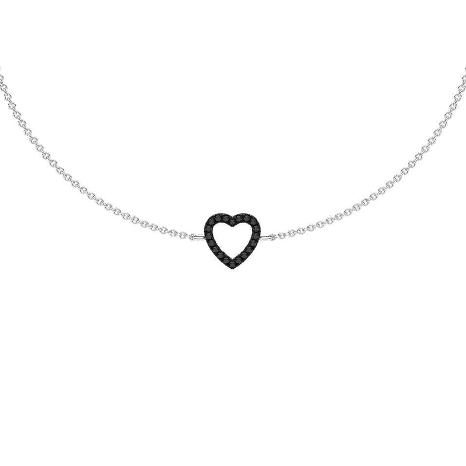 Náramok s čiernymi diamantmi Tender Heart