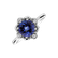 Prsteň s tanzanitom a diamantmi Galaxy Flower2