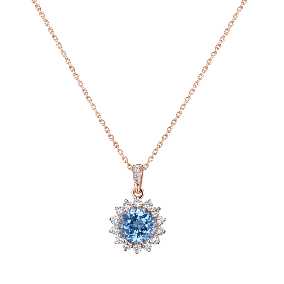 Přívěsok s topásom a diamantmi Princess Spark