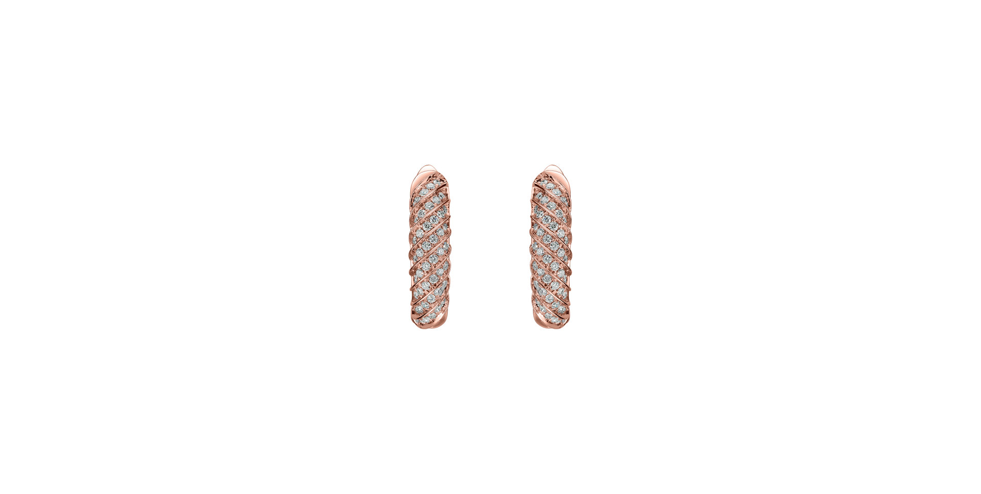 Náušnice s diamantmi Spiral of affection