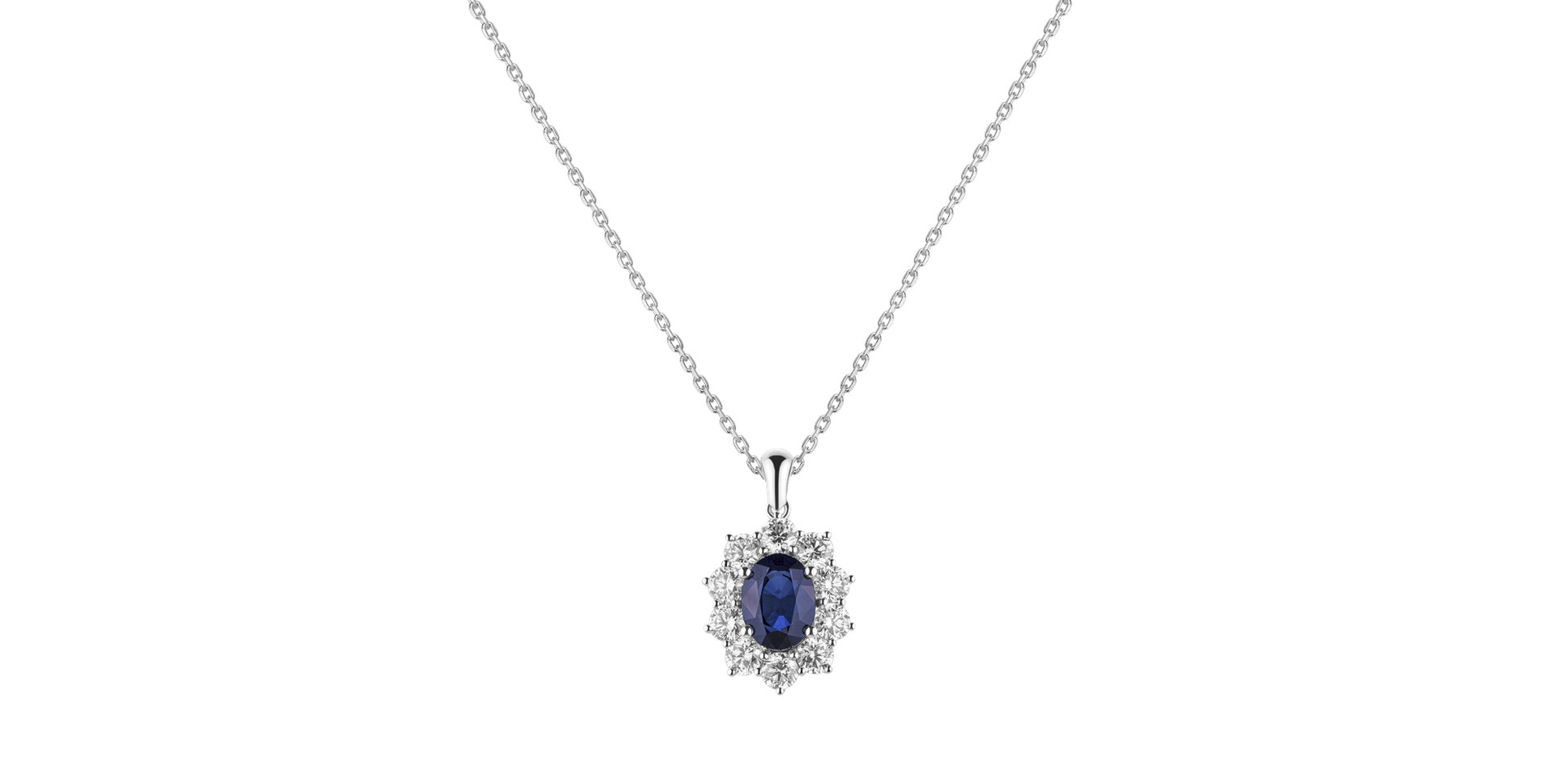 Přívěsok so zafírom a diamantmi Goddess Elegance