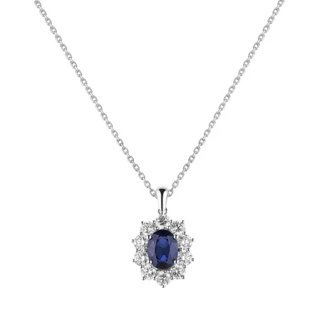 Přívěsok so zafírom a diamantmi Goddess Elegance