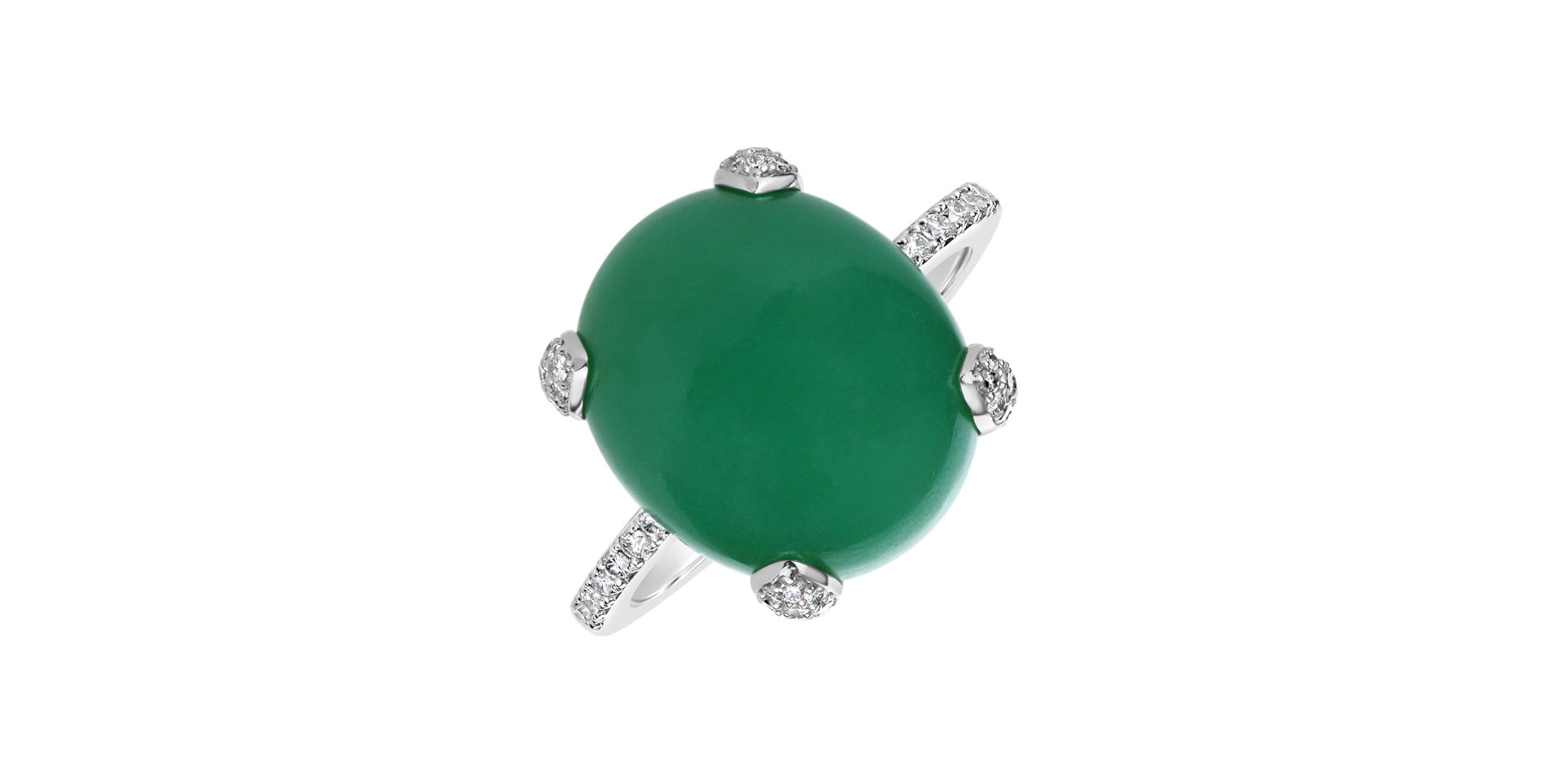 Prsteň s chalcedonom a diamantmi Niche