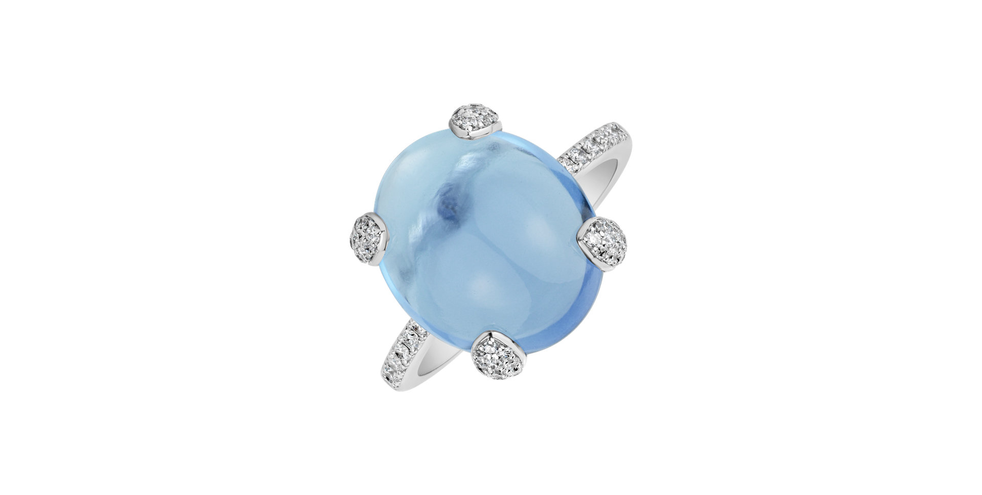 Prsteň s topásom a diamantmi Niche