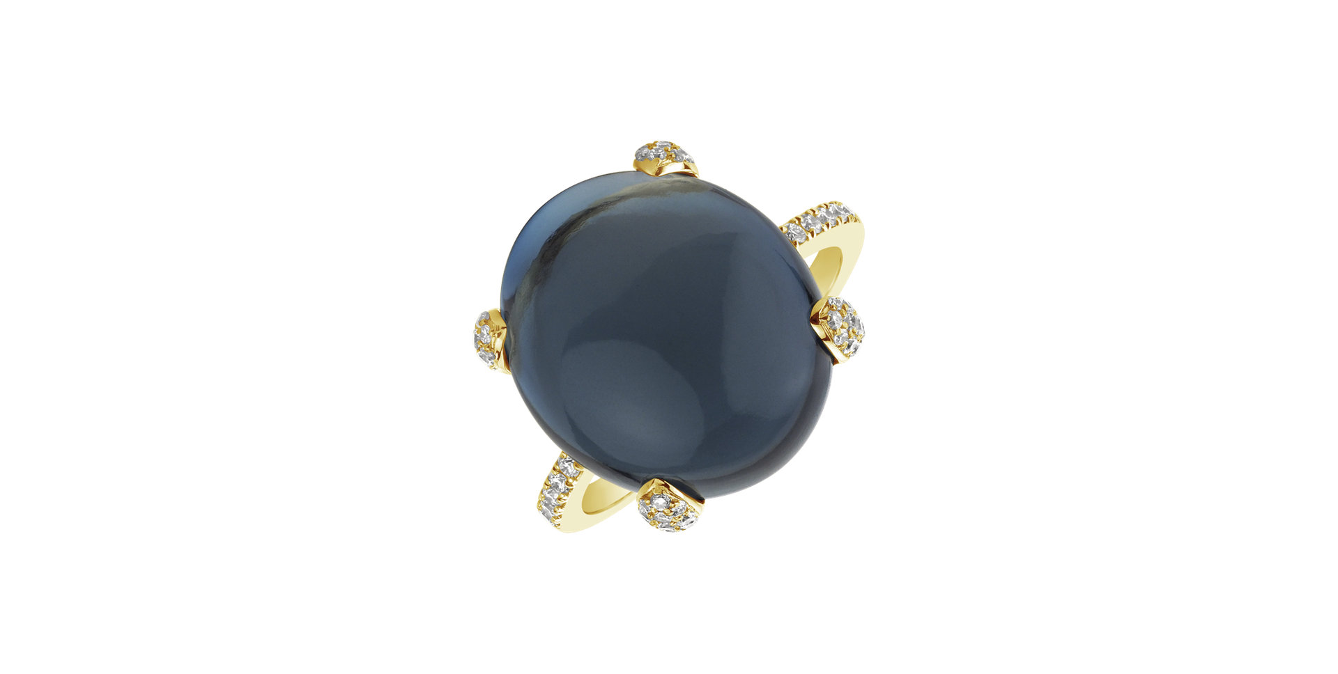 Prsteň s topásom a diamantmi Niche