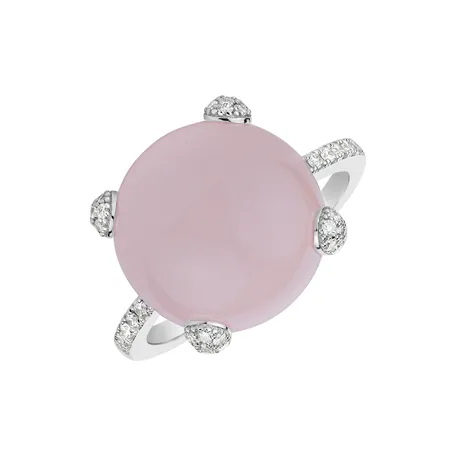 Prsteň s ruženínom a diamantmi Divine Drop