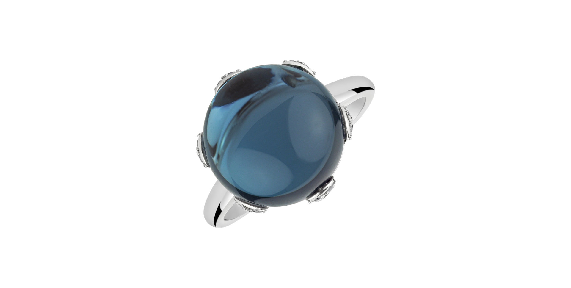 Prsteň s topásom a diamantmi Allure Delight