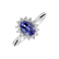 Prsteň s tanzanitom a diamantmi Princess Sparkle2