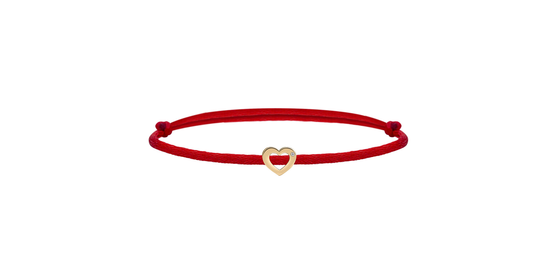Diamantový náramok so šnúrkou Bold Heart