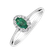 Prsteň so smaragdom a diamantmi Princess Wish2