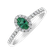 Prsteň s diamantmi a smaragdom Princess2
