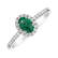 Prsteň s diamantmi a smaragdom Princess2
