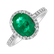 Prsteň s diamantmi a smaragdom Princess2