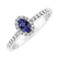 Prsteň s diamantmi a tanzanitom Princess2