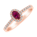 Prsteň s diamantmi a rubínom Princess2