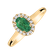 Prsteň s diamantmi a smaragdom Princess2