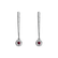 Náušnice s rubínom a diamantmi Sparkling Exclamation2