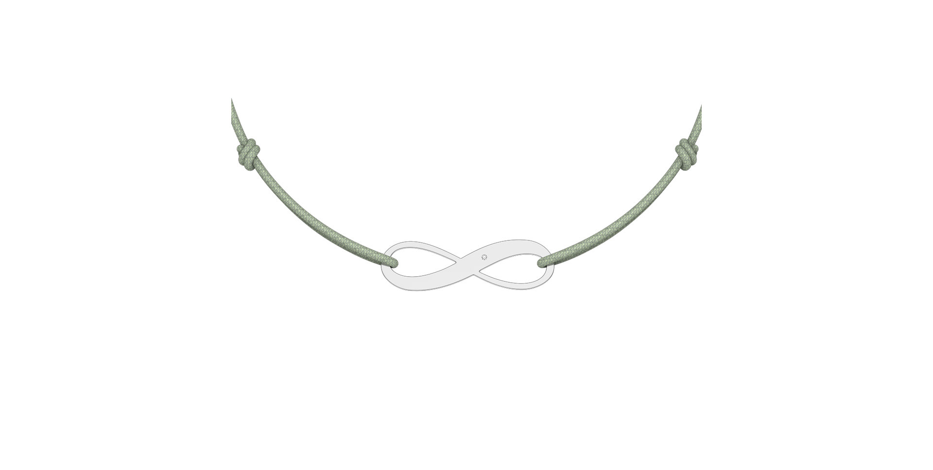 Diamantový náramok so šnúrkou Infinity