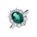 Prsteň so smaragdom a diamantmi Princess Joy2