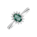 Prsteň so smaragdom a diamantmi Princess Sparkle2