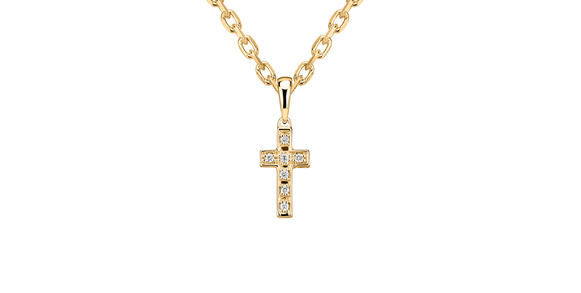 Prívesok s diamantmi Small Cross