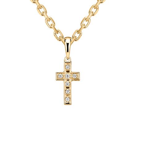Prívesok s diamantmi Small Cross