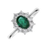 Prsteň s diamantmi a smaragdom Princess2