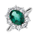 Prsteň so smaragdom a diamantmi Princess2
