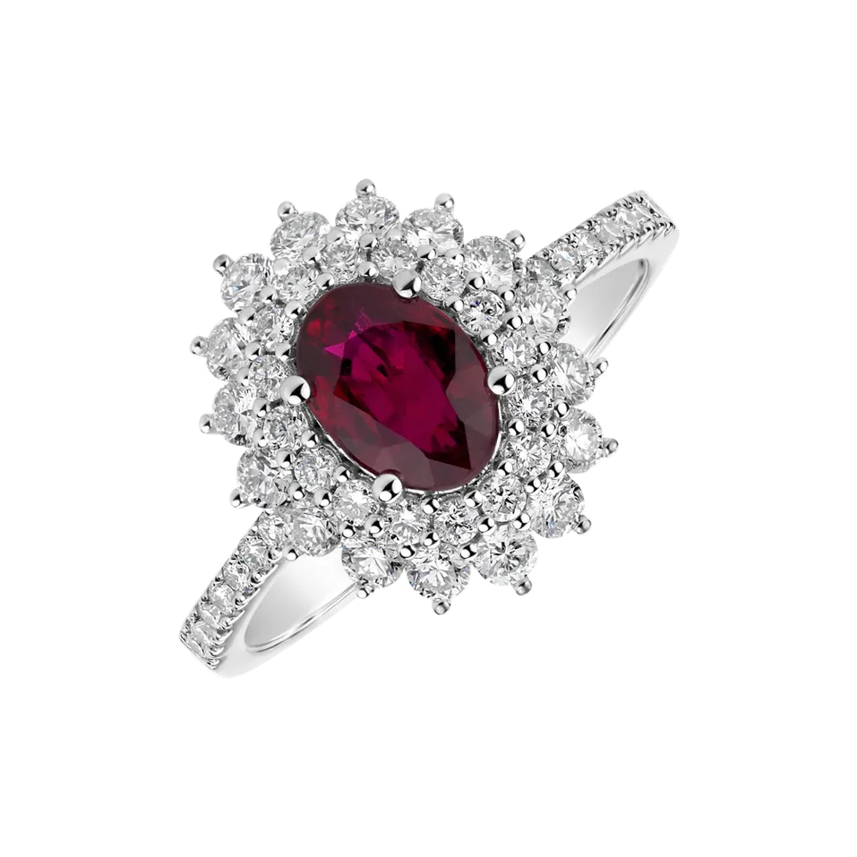 Prsteň s rubínom a diamantmi Majesty