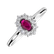 Prsteň s diamantmi a rubínom Princess2