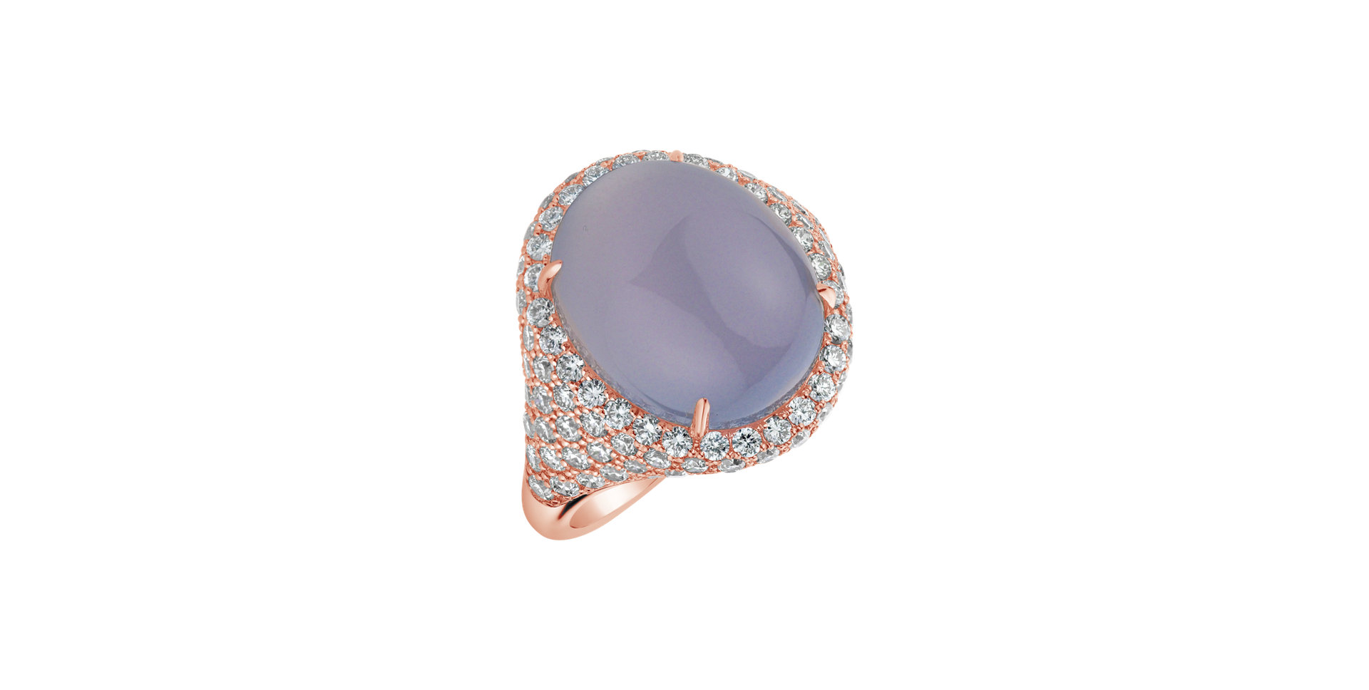 Prsteň s chalcedonom a diamantmi Royal Opium