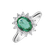 Prsteň so smaragdom a diamantmi Princess Sparkle2