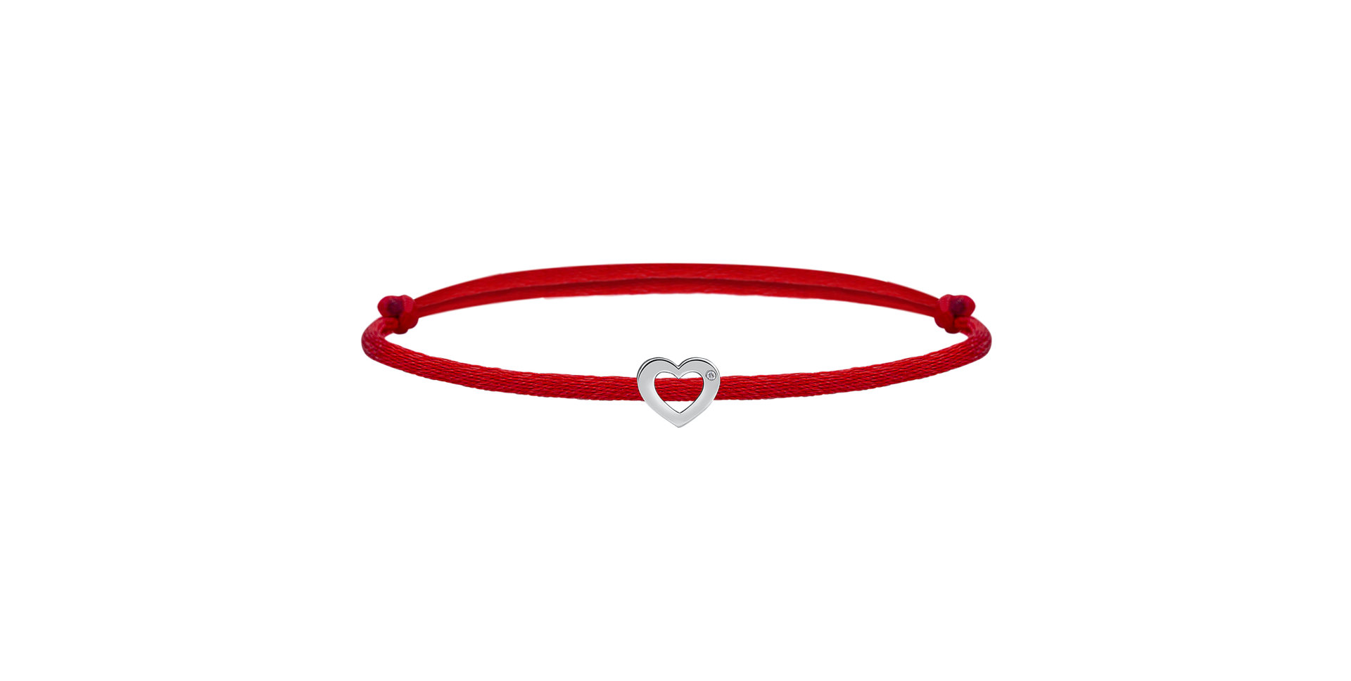 Diamantový náramok so šnúrkou Bold Heart