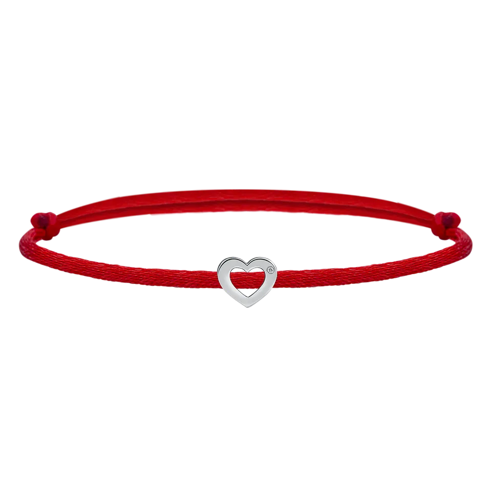 Diamantový náramok so šnúrkou Bold Heart