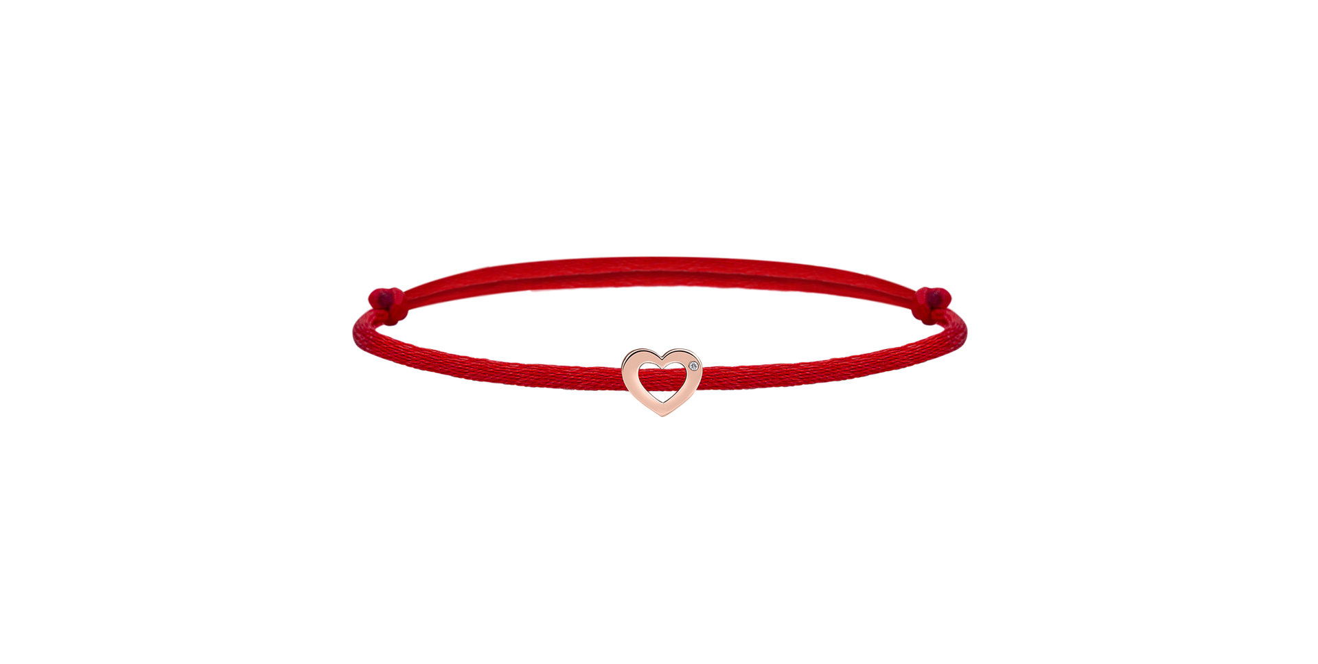 Diamantový náramok so šnúrkou Bold Heart