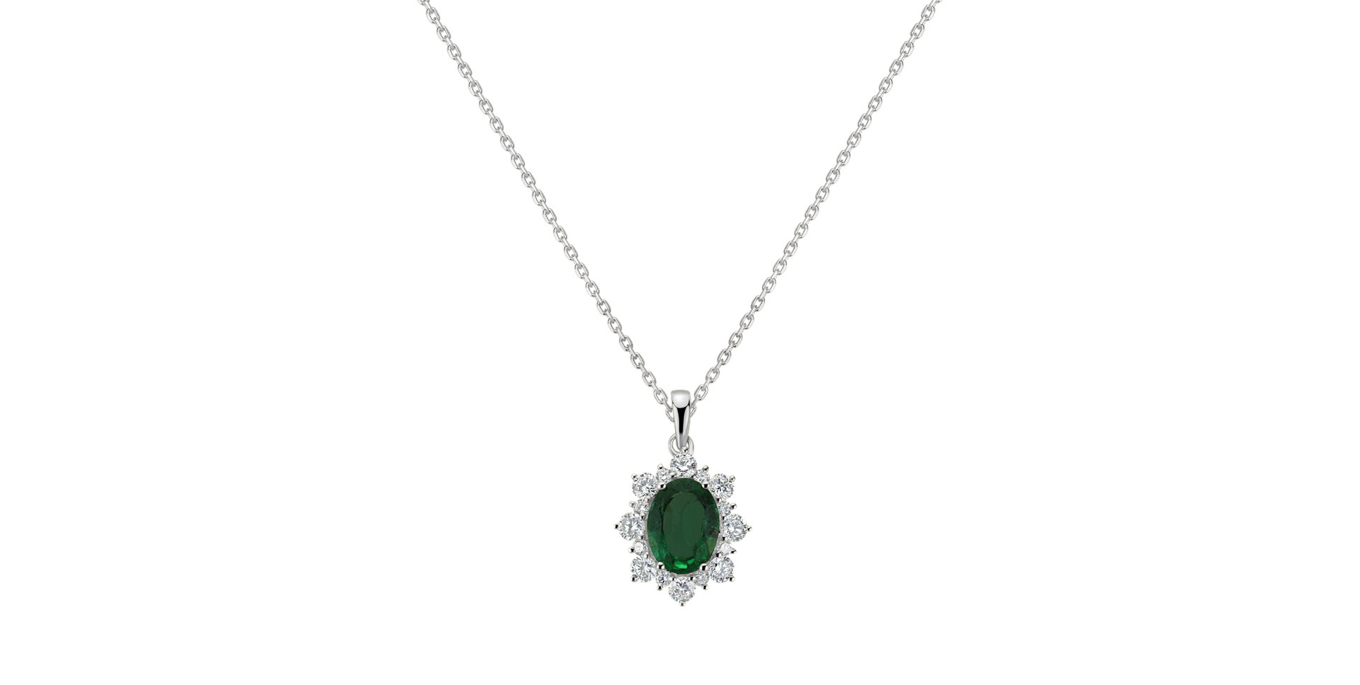 Přívěsok so smaragdom a diamantmi Royal Aurora