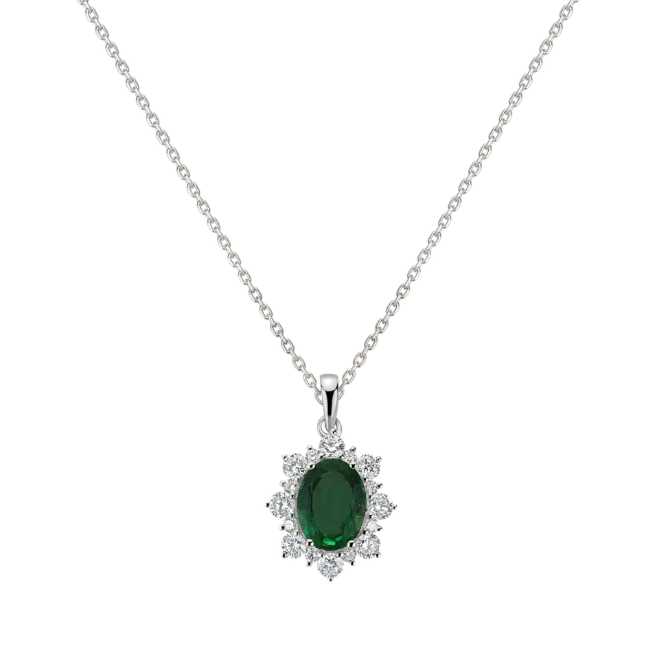 Přívěsok so smaragdom a diamantmi Royal Aurora