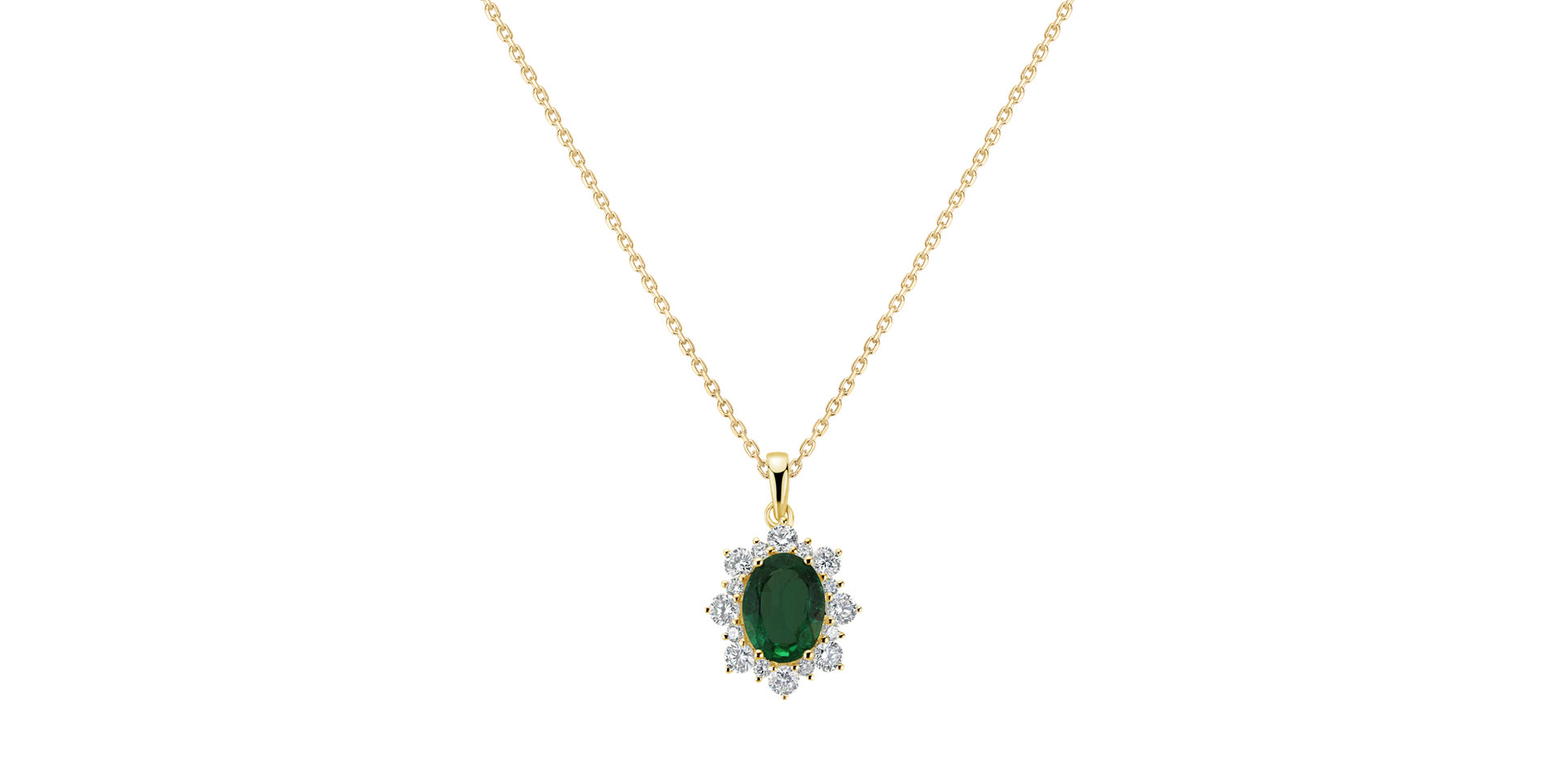 Přívěsok so smaragdom a diamantmi Royal Aurora